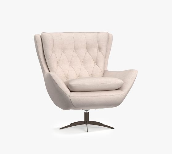 wells tufted upholstered swivel armchair