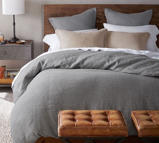 pottery barn linen duvet