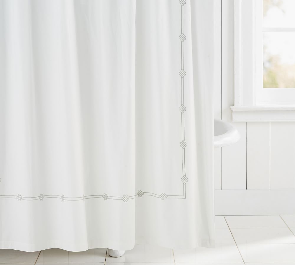 Emilia Organic Shower Curtain Pottery Barn