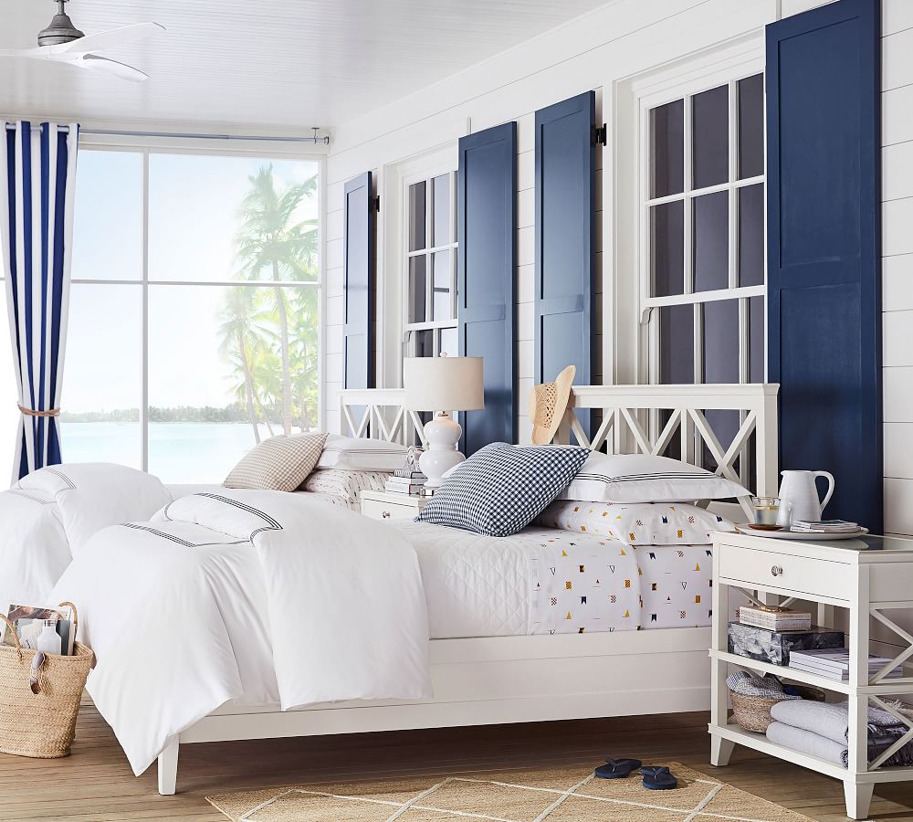 Clara Lattice Platform Bed Pottery Barn