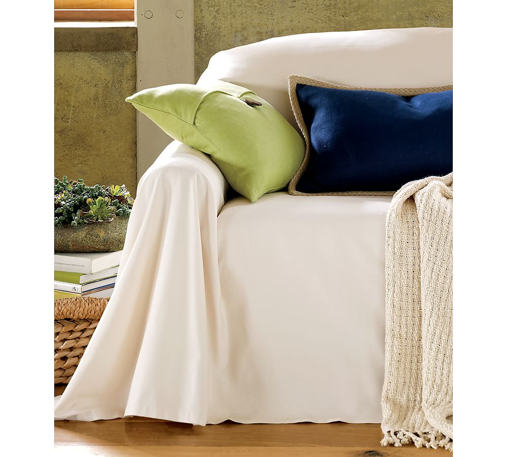 Twill Dropcloth Slipcover Pottery Barn