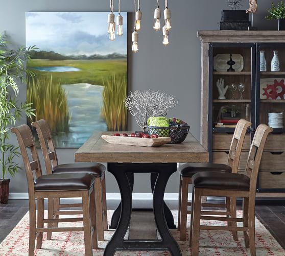 pottery barn high top table and chairs