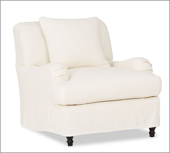 carlisle slipcovered armchair