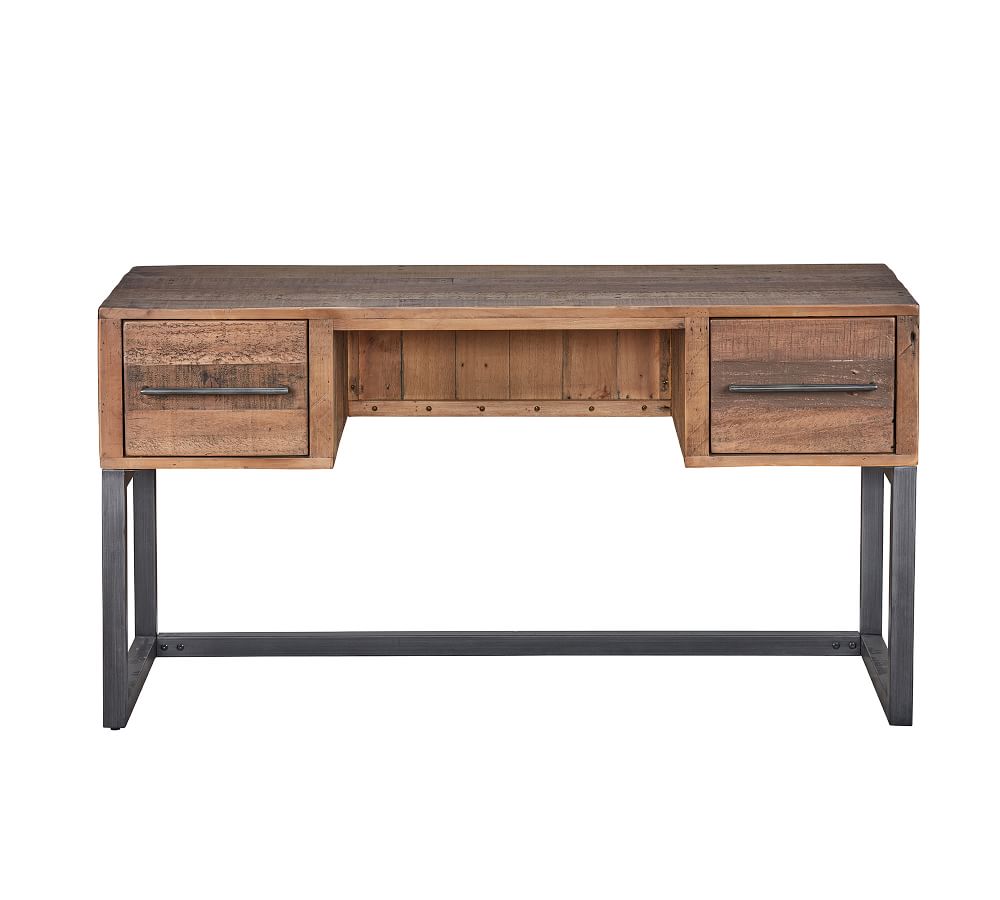 pottery barn wood desk