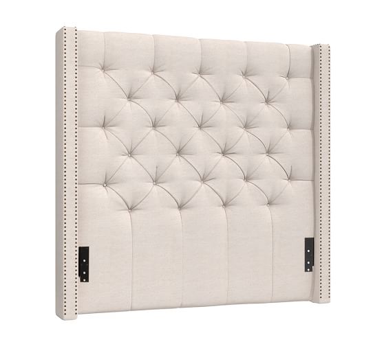 Harper Tufted Upholstered Tall Headboard Pottery Barn