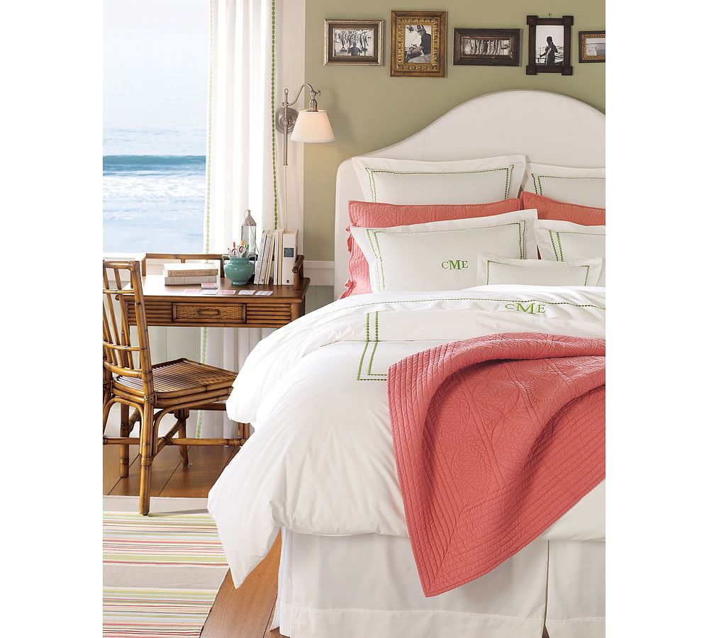 Pearl Embroidered 280ThreadCount Boudoir Decorative Pillow Cover