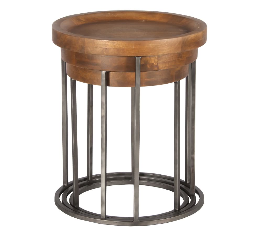 Antero Round Nesting End Tables Pottery Barn