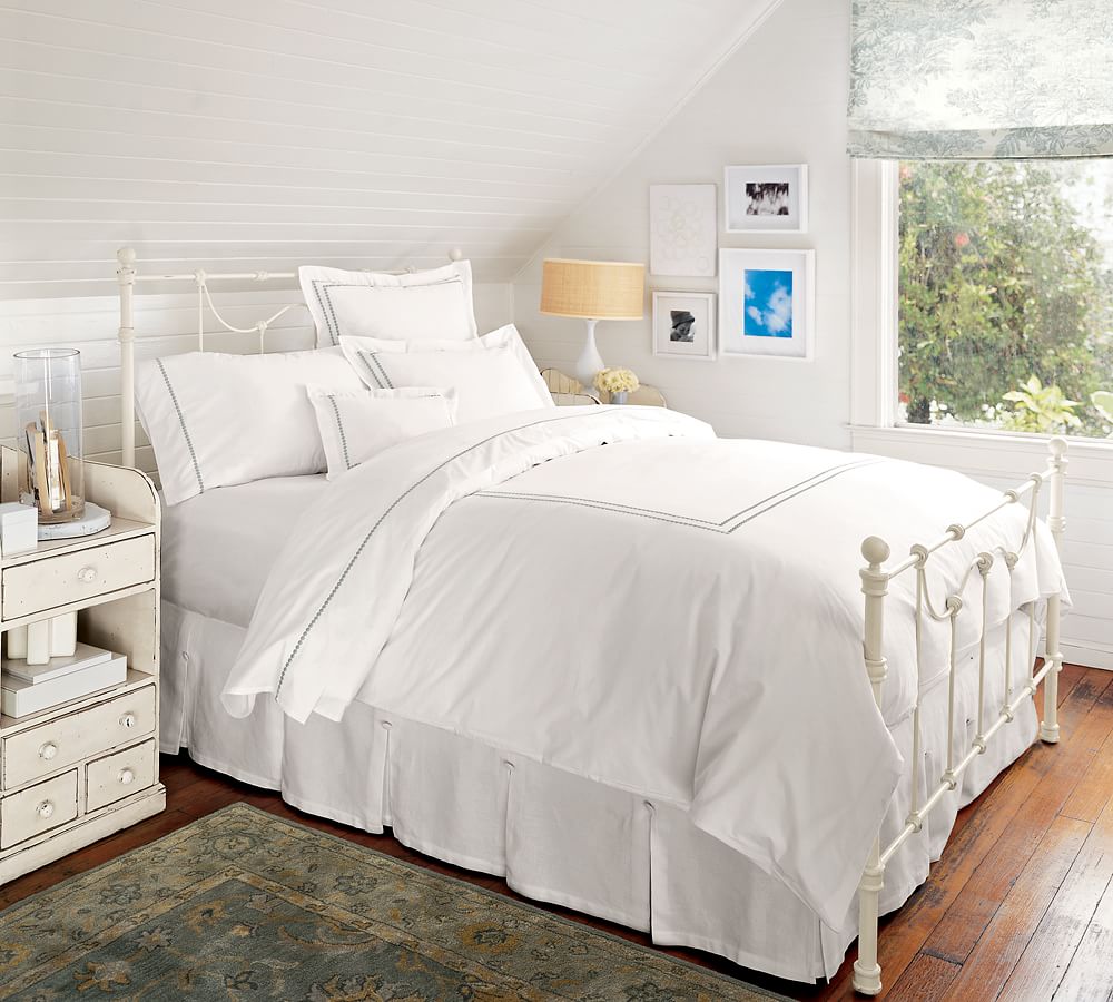 Pearl Embroidered 280ThreadCount Boudoir Decorative Pillow Cover