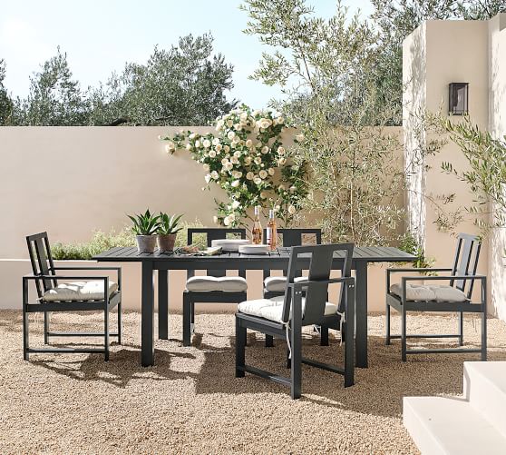 indio metal extending dining table