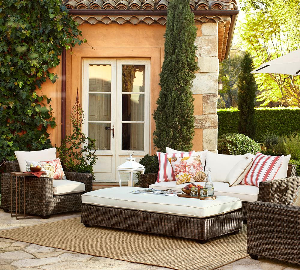 Chunky Striped Indoor/Outdoor Pillow Pottery Barn