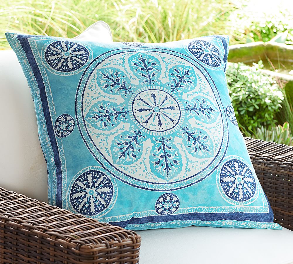 Malibu Medallion Indoor/Outdoor Pillow Pottery Barn