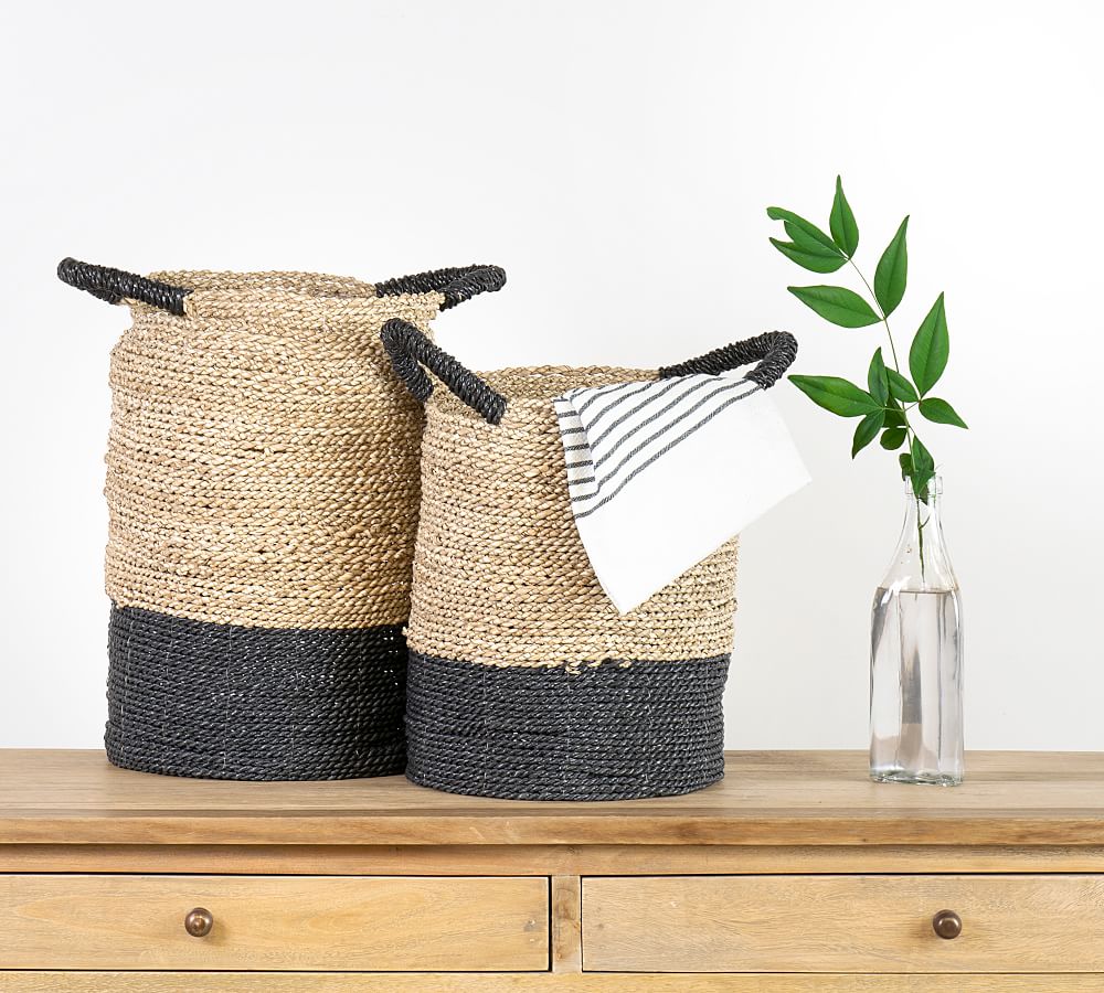 Dana Point Woven Baskets Set of 2 Storage Basket Pottery Barn