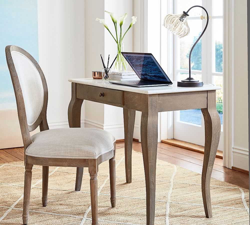 pottery barn marble desk