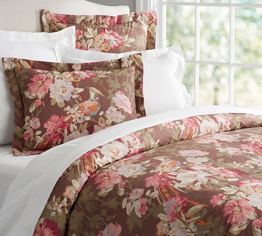 pottery barn duvet birds