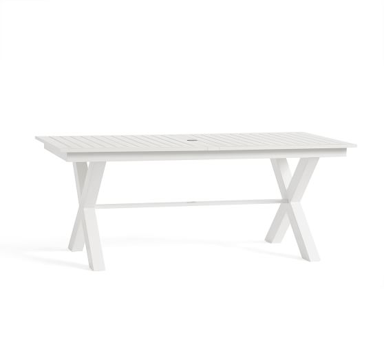 white x base dining table