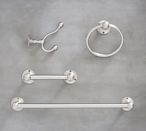 Chrome Sussex Bathroom Hardware Set of 4 with 18” Towel Bar