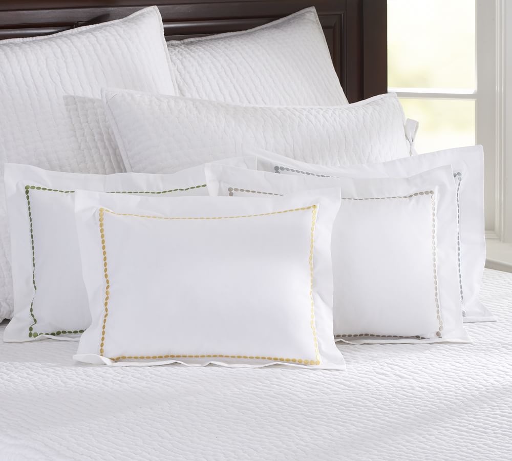 Pearl Embroidered 280ThreadCount Boudoir Pillow Cover Pottery Barn