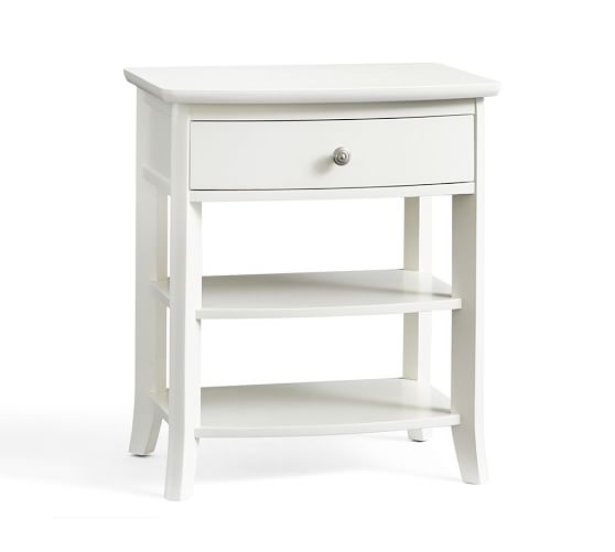 pottery barn white bedside table