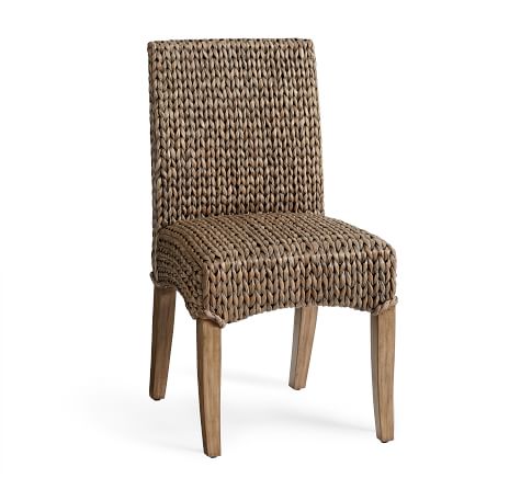 Seagrass Dining Side Chair, Grey Wash with Seadrift Leg