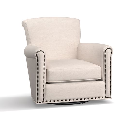 pottery barn swivel rocker