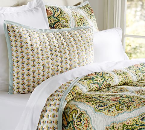 Quinn Wholecloth Quilt & Shams | Pottery Barn