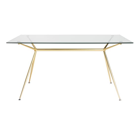 pottery barn glass dining table