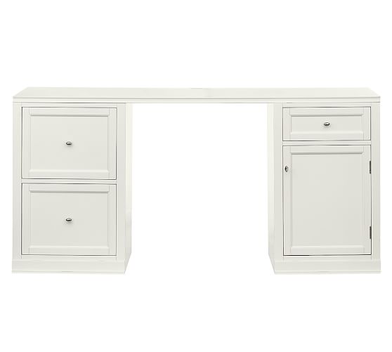 pottery barn white office desk