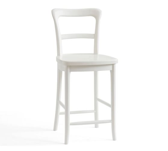 white wood counter stools