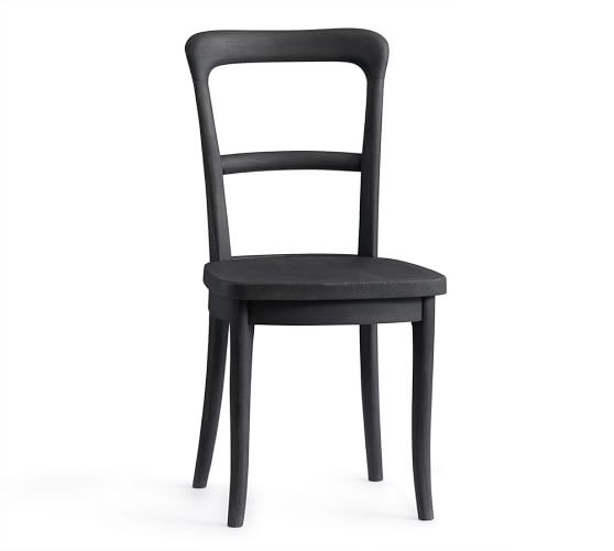 black bistro dining chairs