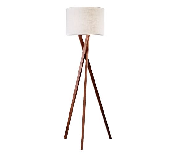 pottery barn wood floor lamp