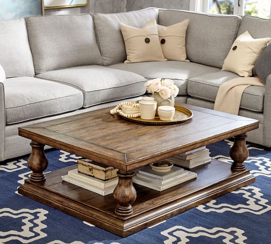 pottery barn coffee table set