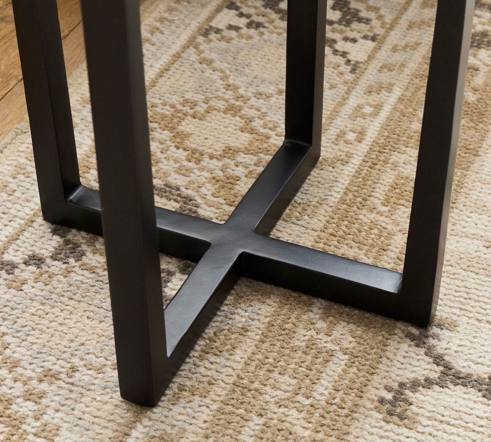 Cori Square Stone Accent Table Pottery Barn