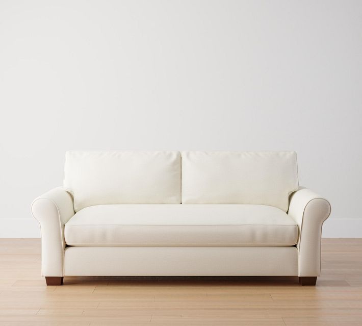 PB Comfort Roll Arm Upholstered Sleeper Sofa with Memory Foam Mattress