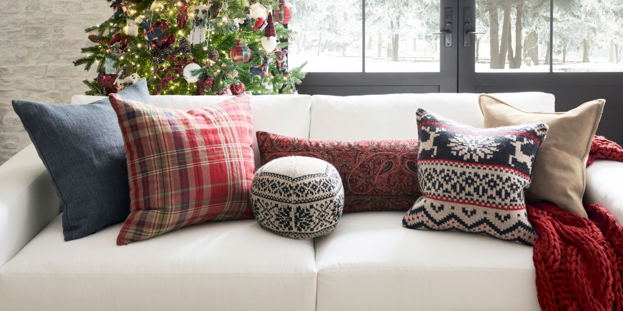 Foxwen Plaid Pillow Cover | Pottery Barn