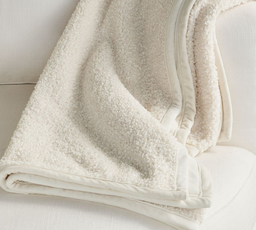 Cozy Teddy Faux Fur Throw Blanket | Pottery Barn