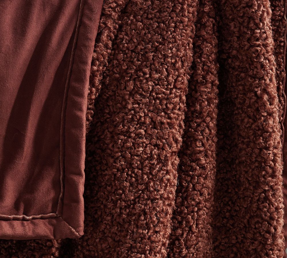 Cozy Teddy Faux Fur Throw Blanket Pottery Barn