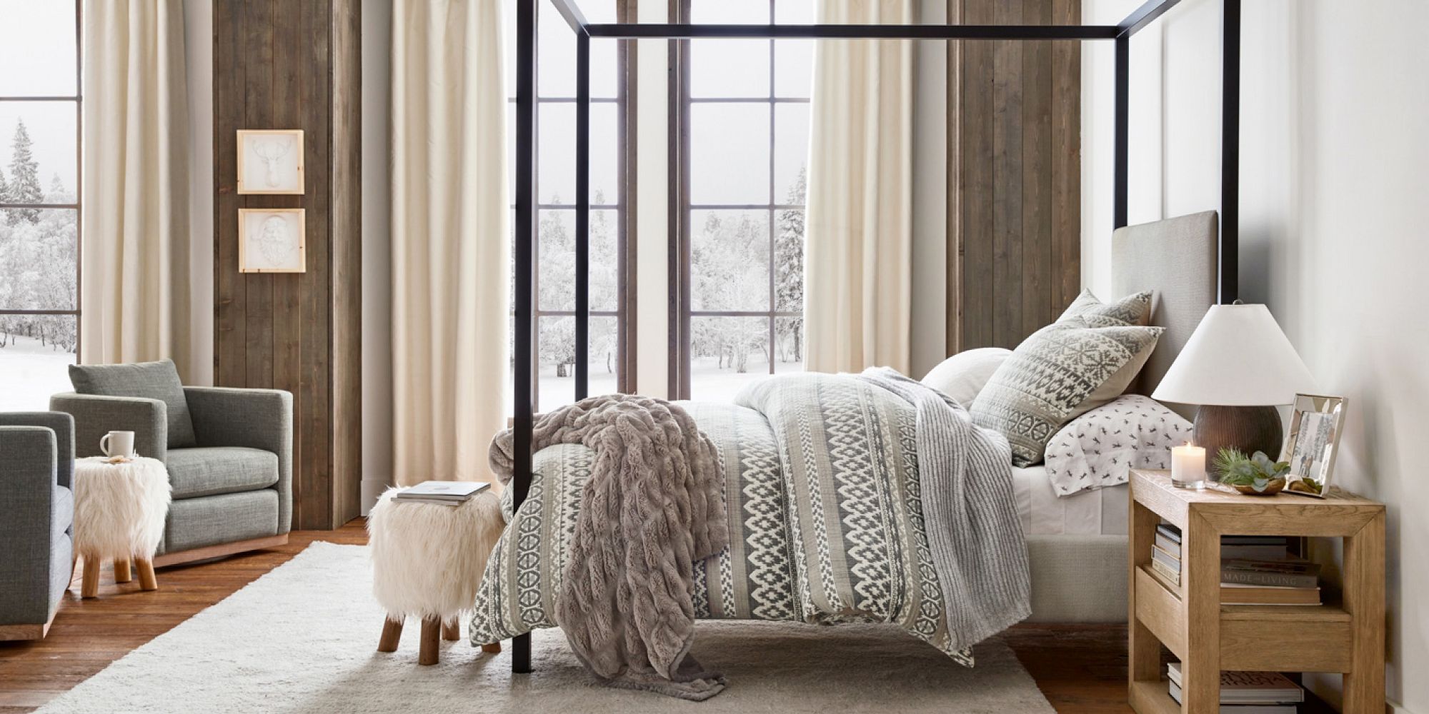 Atwell Metal Canopy Bed Pottery Barn