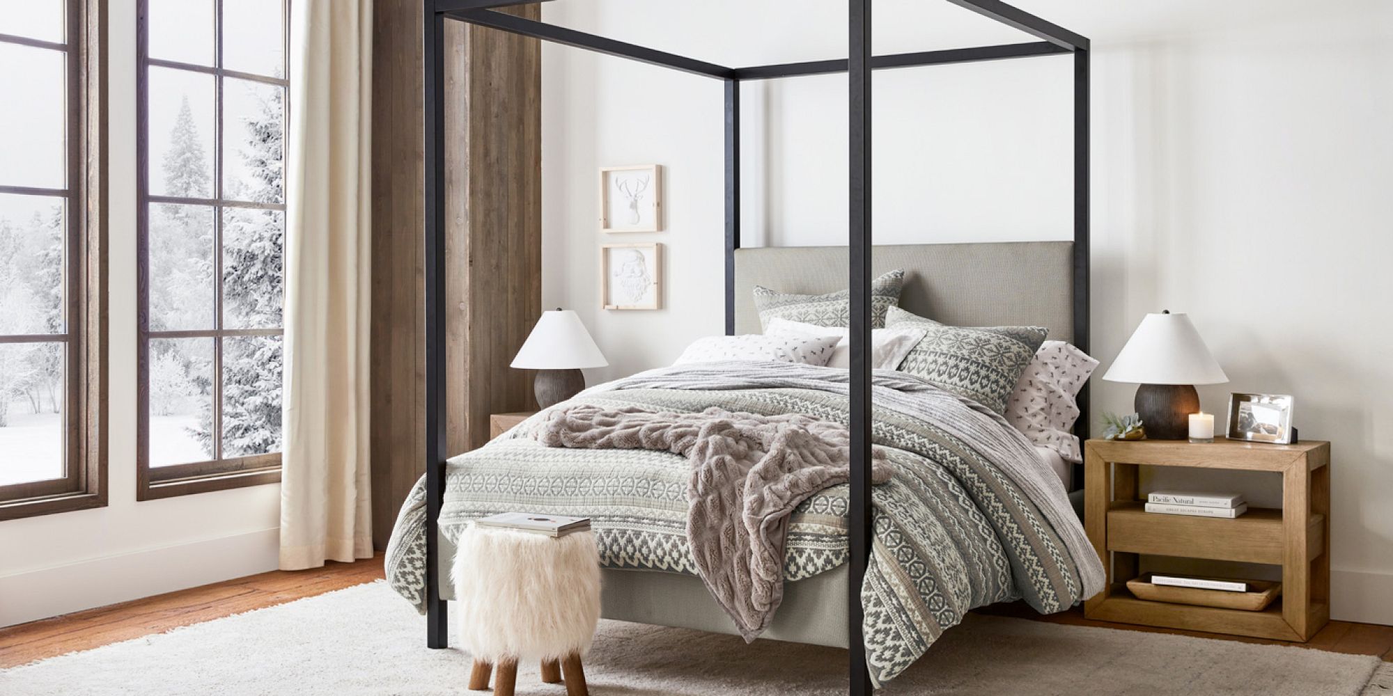 Atwell Metal Canopy Bed Pottery Barn