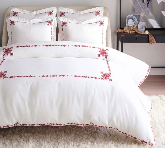 embroidered cotton duvet covers