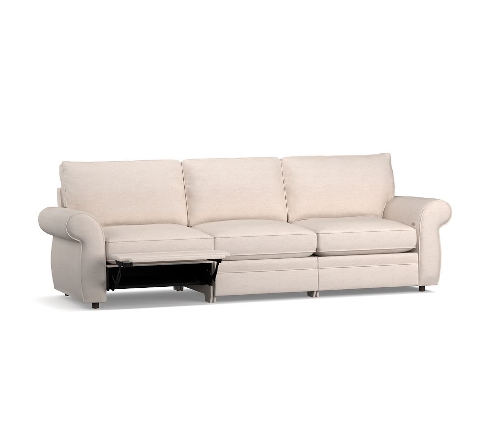 Pearce Roll Arm Upholstered Reclining Sofa Pottery Barn