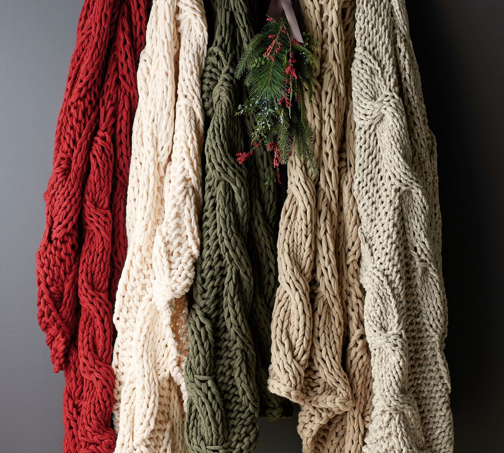 Colossal Handknit Throw Blanket | Pottery Barn