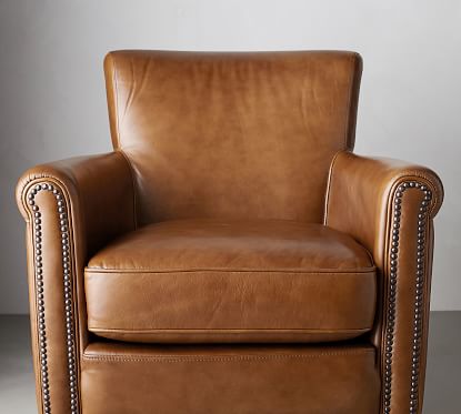 chestnut leather armchair