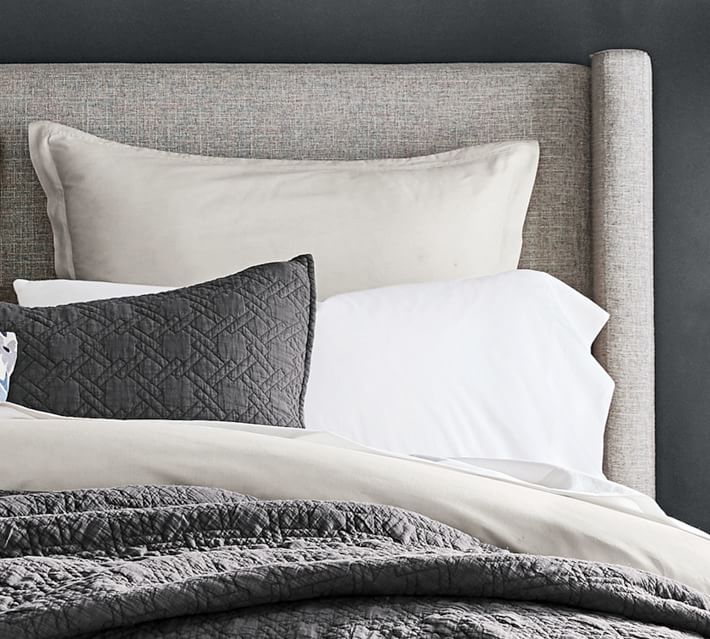 Elliot Shelter Upholstered Headboard | Pottery Barn