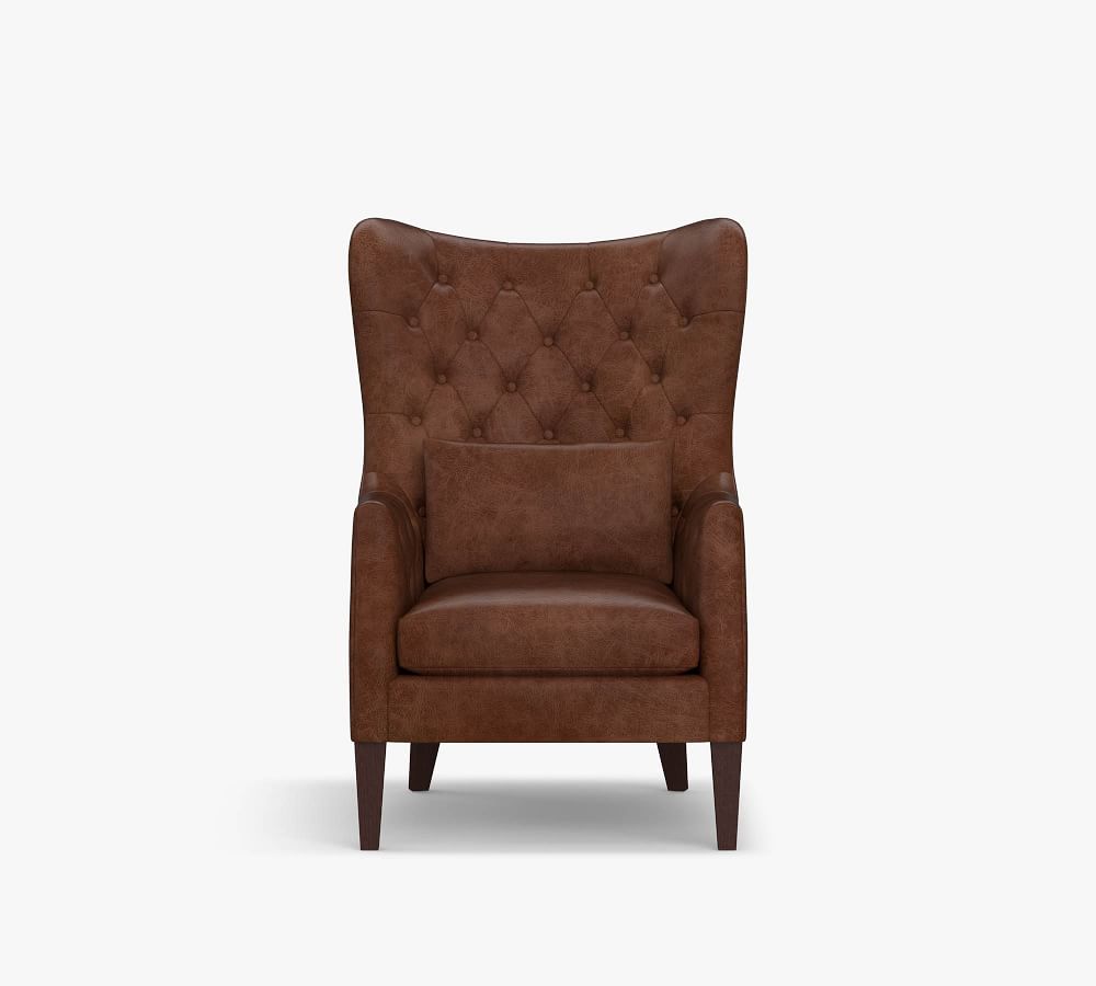 square tufted armchair