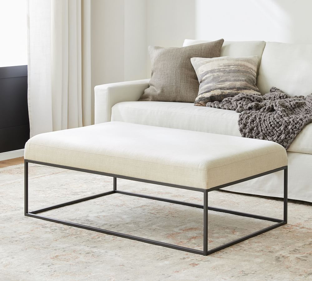 Millie Upholstered Ottoman | Pottery Barn