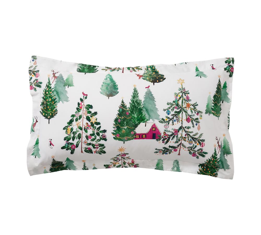 Christmas in the Country Organic Percale Sham | Pottery Barn