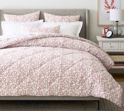 Candy Canes Percale Sheet Set | Pottery Barn