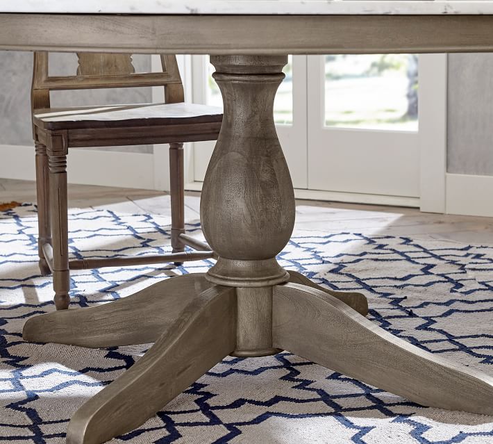 Alexandra Round Marble Pedestal Dining Table Pottery Barn