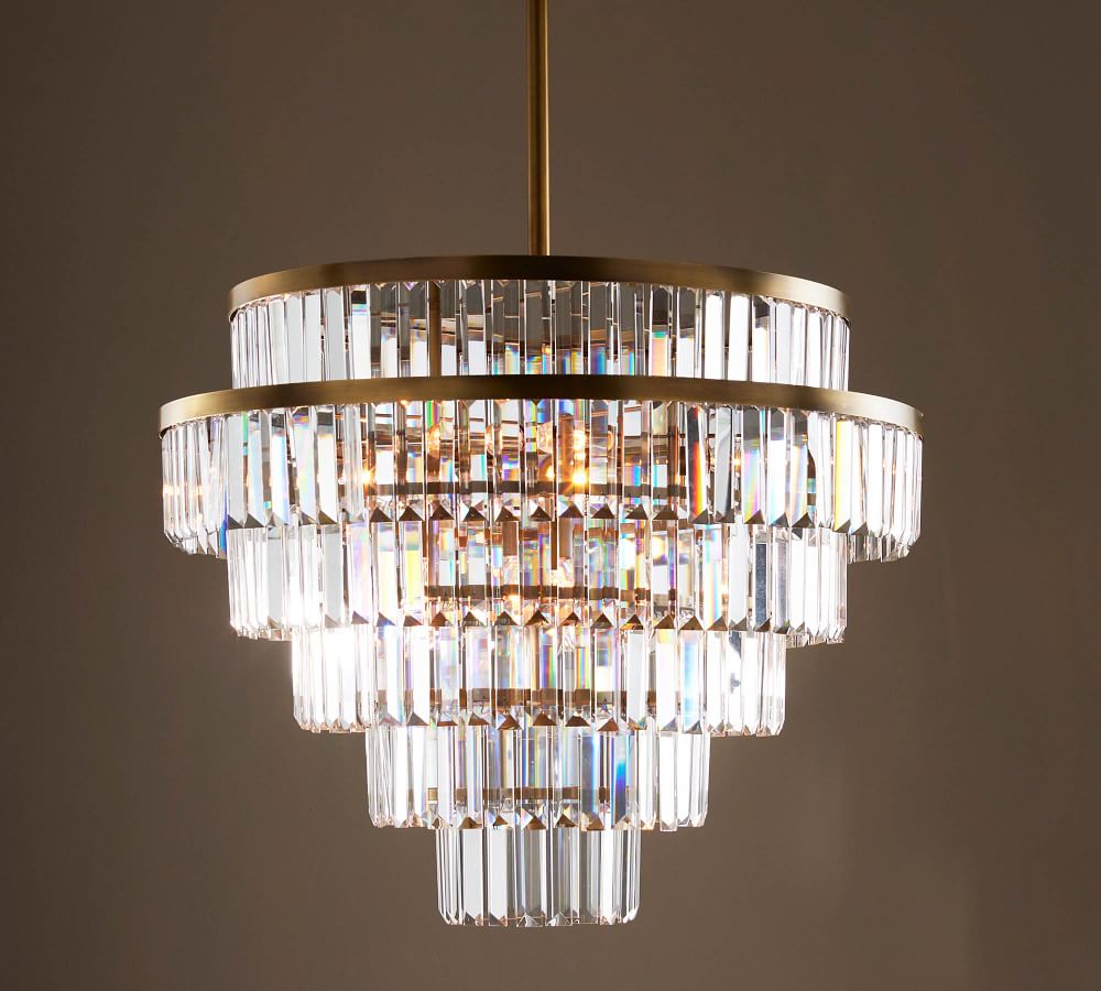 Gemma Crystal Round Chandelier Pottery Barn