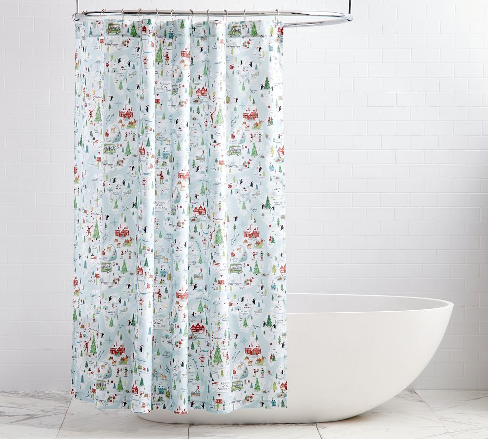 North Pole Shower Curtain Pottery Barn